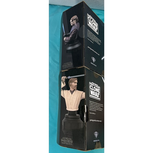 🔥 Star Wars Gentle Giant Anakin Skywalker & Obi-Wan Clone Wars Bust 1:7 Scale - Picture 4 of 16